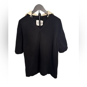 Jil Sander Blue CrewNeck Shirt with Cream Accents